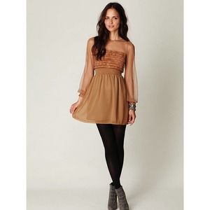 Free People Vintage Lace Long Sleeve Dress